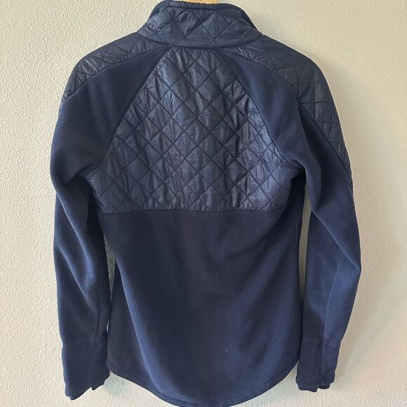Athleta Navy Vortex Fleece and Quilted Winter 1/4 Zip Size Small - Picture 6 of 7